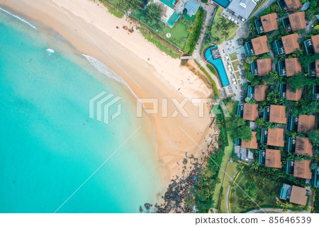 Aerial view of Kata and Kata Noi beach in Phuket province, in Thailand 85646539