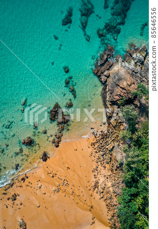 Nai thon beach and the wooden stairs in Phuket, Thailand 85646556