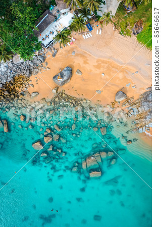 Nui Beach Black Rock viewpoint in Phuket, Thailand 85646617