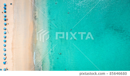 Aerial view of Kata and Kata Noi beach in Phuket province, in Thailand 85646680