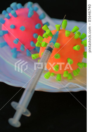 使用電暈模型和注射器進行新電暈疫苗接種的照片 使用電暈模型和注射器進行新電暈疫苗接種的照片 85646740