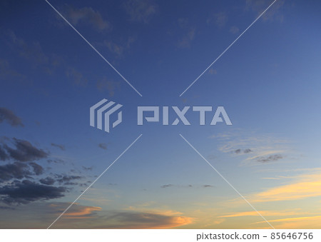 Dramatic colorful sky with afterglow and illuminated clouds Dramatic colorful sky with afterglow and illuminated clouds 85646756