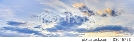 Dramatic colorful sky with afterglow and illuminated clouds Dramatic colorful sky with afterglow and illuminated clouds 85646758