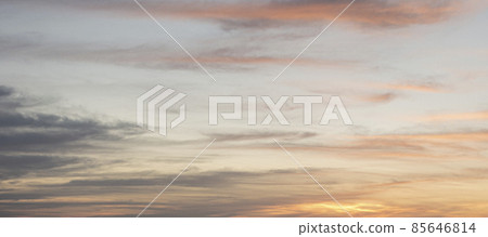Dramatic colorful sky with afterglow and illuminated clouds 85646814