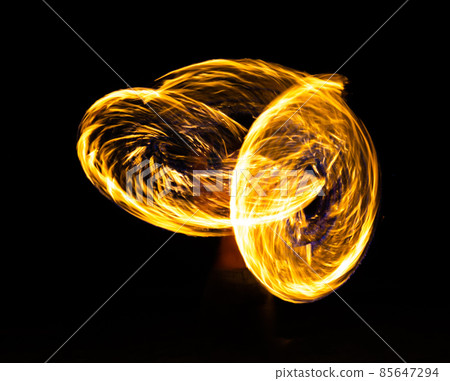 Fire show on the beach at night in Phuket, Thailand Fire show on the beach at night in Phuket, Thailand 85647294