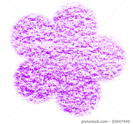 Illustration of flowers drawn with crayons With purple pass Other colors available 85647440