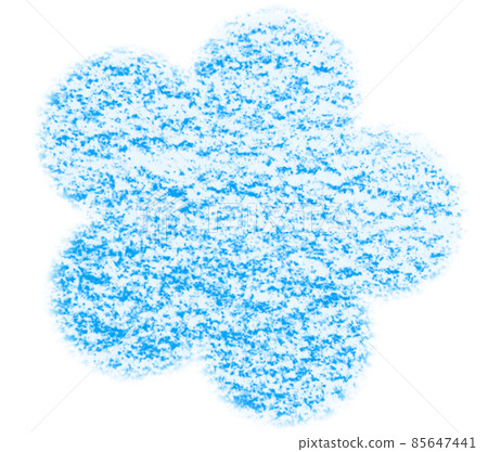 Illustration of flowers drawn with crayons with blue pass Other colors available 85647441