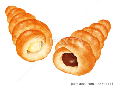 麵包巧克力短號和奶油短號 麵包巧克力短號和奶油短號 85647551