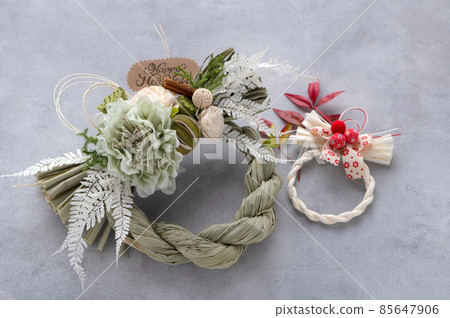 新年裝飾 Shimenawa 花圈 85647906