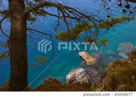 Coast in Sveti Stefan - Montenegro Coast in Sveti Stefan - Montenegro 85648077