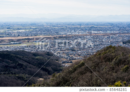 100 famous mountains in Tochigi, scenery of large and small mountains, view of Ashikaga city 100 famous mountains in Tochigi, scenery of large and small mountains, view of Ashikaga city 85648281