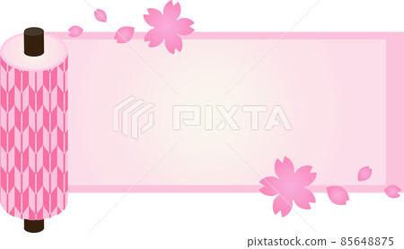 Scroll frame of cherry blossoms Scroll frame of cherry blossoms 85648875