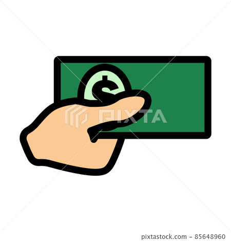 Hand Holding Money Icon Hand Holding Money Icon 85648960