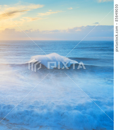 Atlantic ocean sunset Portugal waves 85649030