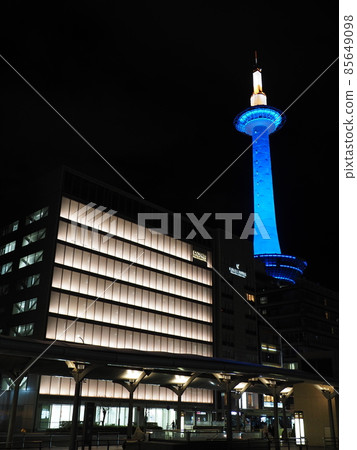 Kyoto Tower Blue Light Up Kyoto Tower Blue Light Up 85649098
