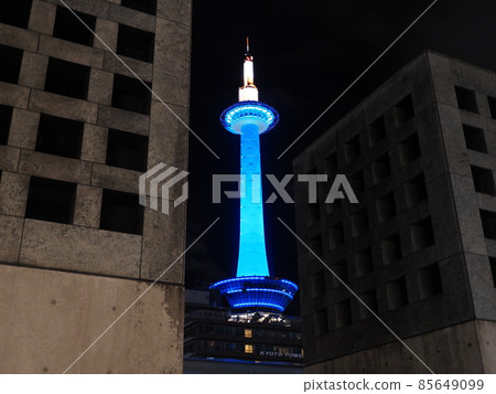 Kyoto Tower Blue Light Up Kyoto Tower Blue Light Up 85649099