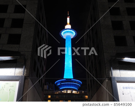 Kyoto Tower Blue Light Up 85649100