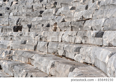 old stone stands of ruined ancient stadium old stone stands of ruined ancient stadium 85649150