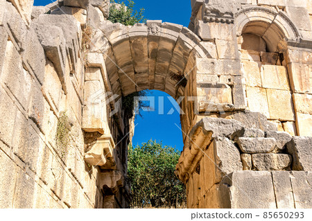 ruins of an antique theater in Myra (now Demre, Turkey) ruins of an antique theater in Myra (now Demre, Turkey) 85650293