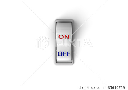 3D illustration of the switch in the OFF state 85650729