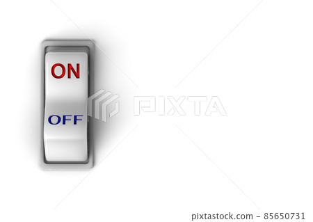 3D illustration of the switch in the ON state 85650731