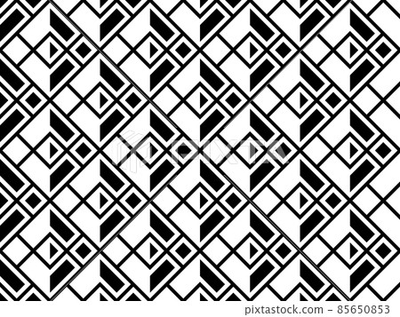 Abstract geometric pattern. A seamless vector background. White and black ornament. Graphic modern pattern. Simple lattice graphic design Abstract geometric pattern. A seamless vector background. White and black ornament. Graphic modern pattern. Simple lattice graphic design 85650853