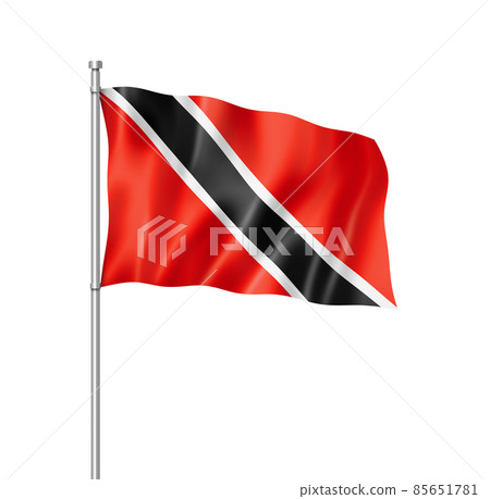 Trinidad And Tobago flag isolated on white 85651781