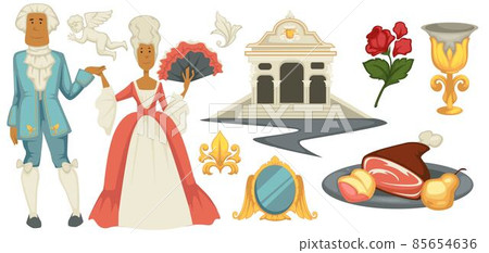 Baroque or renaissance culture and life vector Baroque or renaissance culture and life vector 85654636