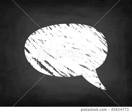 Speech bubble chalk sketch. - Stock Illustration [85654773] - PIXTA