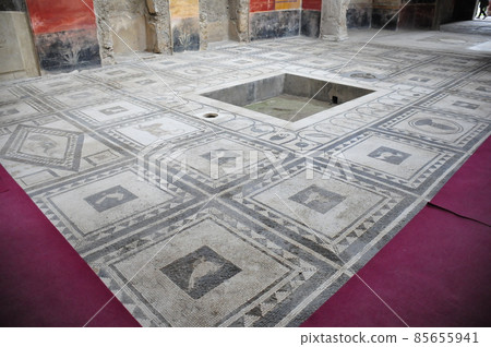 意大利，龐貝，龐貝遺址，馬賽克地板 85655941