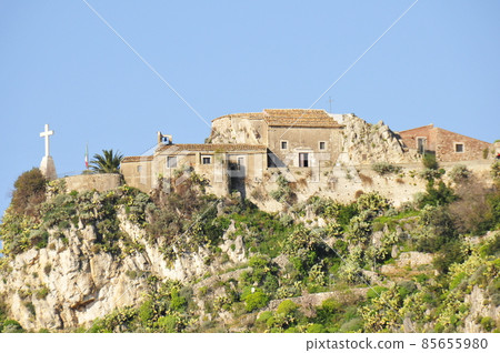 Italy, Sicily, Taormina, Mount Tauro, Madonna della Rocca Church Italy, Sicily, Taormina, Mount Tauro, Madonna della Rocca Church 85655980