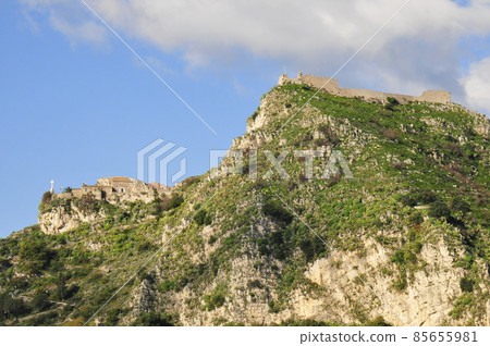 Italy, Sicily, Taormina, Mount Tauro, Madonna della Rocca Church, Citadel Italy, Sicily, Taormina, Mount Tauro, Madonna della Rocca Church, Citadel 85655981