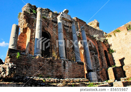 意大利，西西里島，陶爾米納，希臘劇院 85655987
