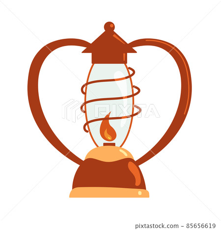 Hand drawn camping lamp Hand drawn camping lamp 85656619