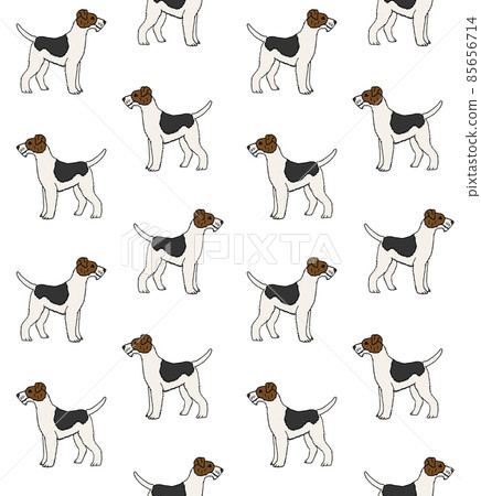 Vector seamless pattern of fox terrier dog 85656714