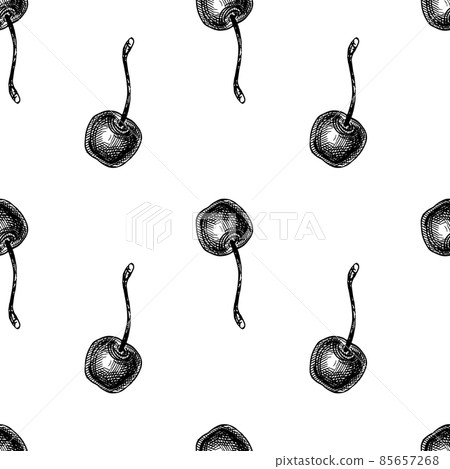 Cherry seamless pattern. - Stock Illustration [85657268] - PIXTA