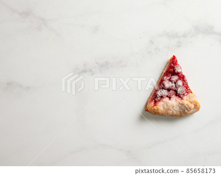 Raspberry galette, raspberries tart, copy space Raspberry galette, raspberries tart, copy space 85658173