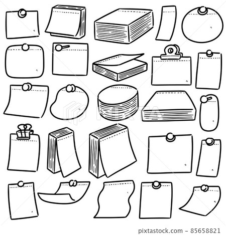 vector set of memo note - Stock Illustration [85658821] - PIXTA