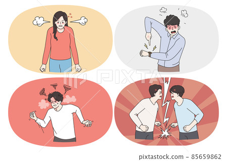Anger rage and furious emotions concept. 85659862
