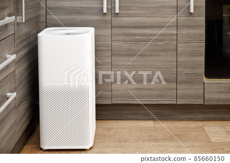White air purifier in the kitchen of the apartment White air purifier in the kitchen of the apartment 85660150