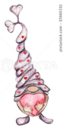 Watercolor baking gnome 85660192