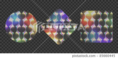 Hologram transparent foil tags Hologram transparent foil tags 85660445