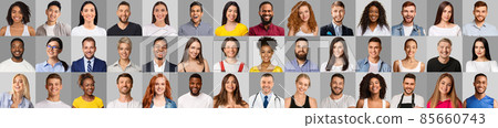 Successful Millennials. Photo Collage Of Happy Multi Ethnic People Smiling At Camera Successful Millennials. Photo Collage Of Happy Multi Ethnic People Smiling At Camera 85660743