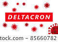 Breaking news about DELTACRON COVID-19 Novel coronavirus on white background. Corona Virus disease 2019-nCoV Pandemic Protection Concept 85660782