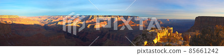 Panorama from the Grand Canyon south side in winter 85661242