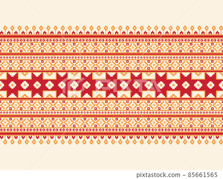 Geometric ethnic oriental pattern background. Design for texture, wrapping, clothing, batik, fabric, wallpaper and background. Pattern embroidery design. Geometric ethnic oriental pattern background. Design for texture, wrapping, clothing, batik, fabric, wallpaper and background. Pattern embroidery design. 85661565