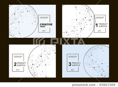 Brochure template layout. Vector cover design for annual report and magazine and flyer in A4 with connected dots and lines. Creative design Brochure template layout. Vector cover design for annual report and magazine and flyer in A4 with connected dots and lines. Creative design 85661569