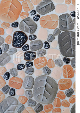 Leaf pattern tile material Background material 85661604