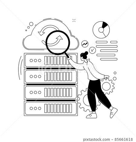 Big data analytics abstract concept vector illustration. Big data analytics abstract concept vector illustration. 85661618