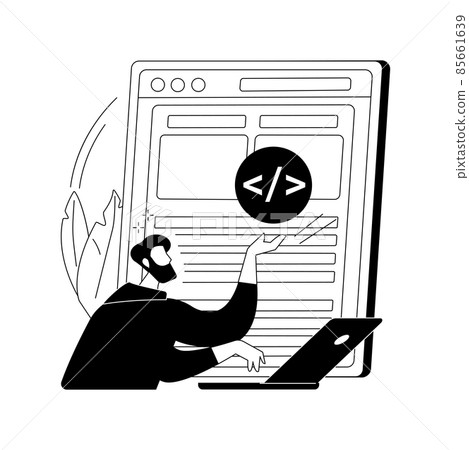 Single page application abstract concept vector illustration. 85661639